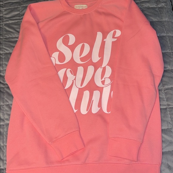 SOLD NWT S/M Self love club sweater by brunette the label - Picture 2 of 4